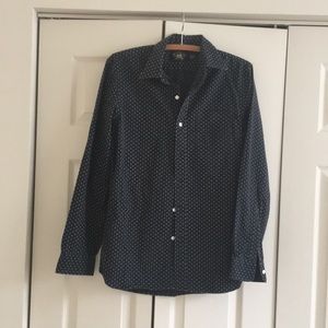 Ralph Lauren RRL Black Polka Dot Oxford Size Small